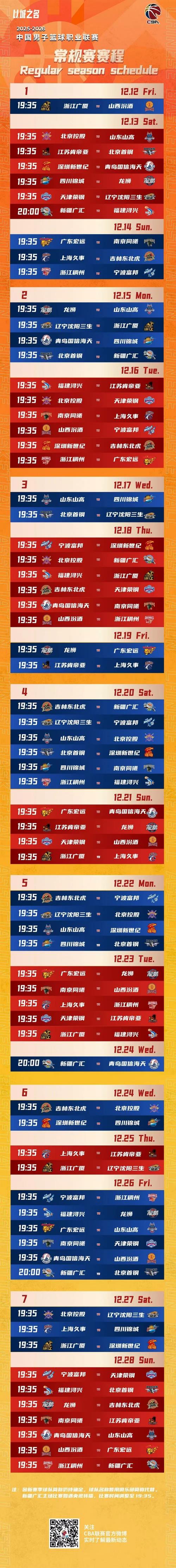 今天cba比赛赛程表最新，今天cba的比赛录像实况